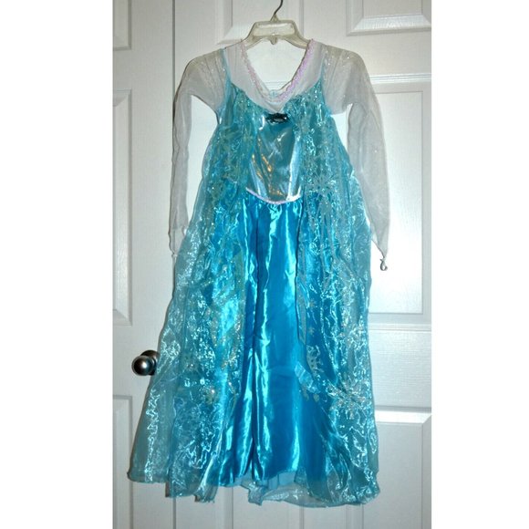 Elsa Dress, Frozen, Halloween Costume, Disney Store, Girls Dress-Up Size L 10-12 - Picture 2 of 14